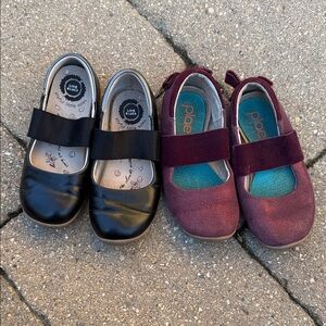 Livie & Luca Aria Dress Shoes - Black and Burgundy Velvet